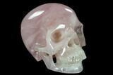 Polished Brazilian Rose Quartz Crystal Skull #116292-1